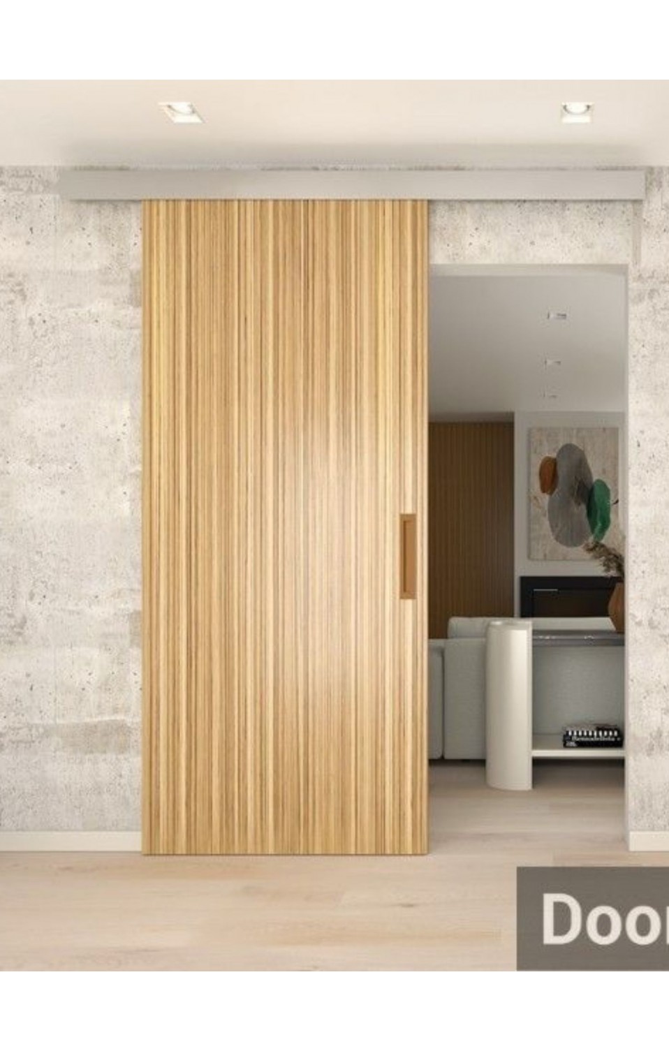 Elegance Wood Premium Surface-Mounted Sliding Door System Easy Kit  for developers| DoorHub UAE